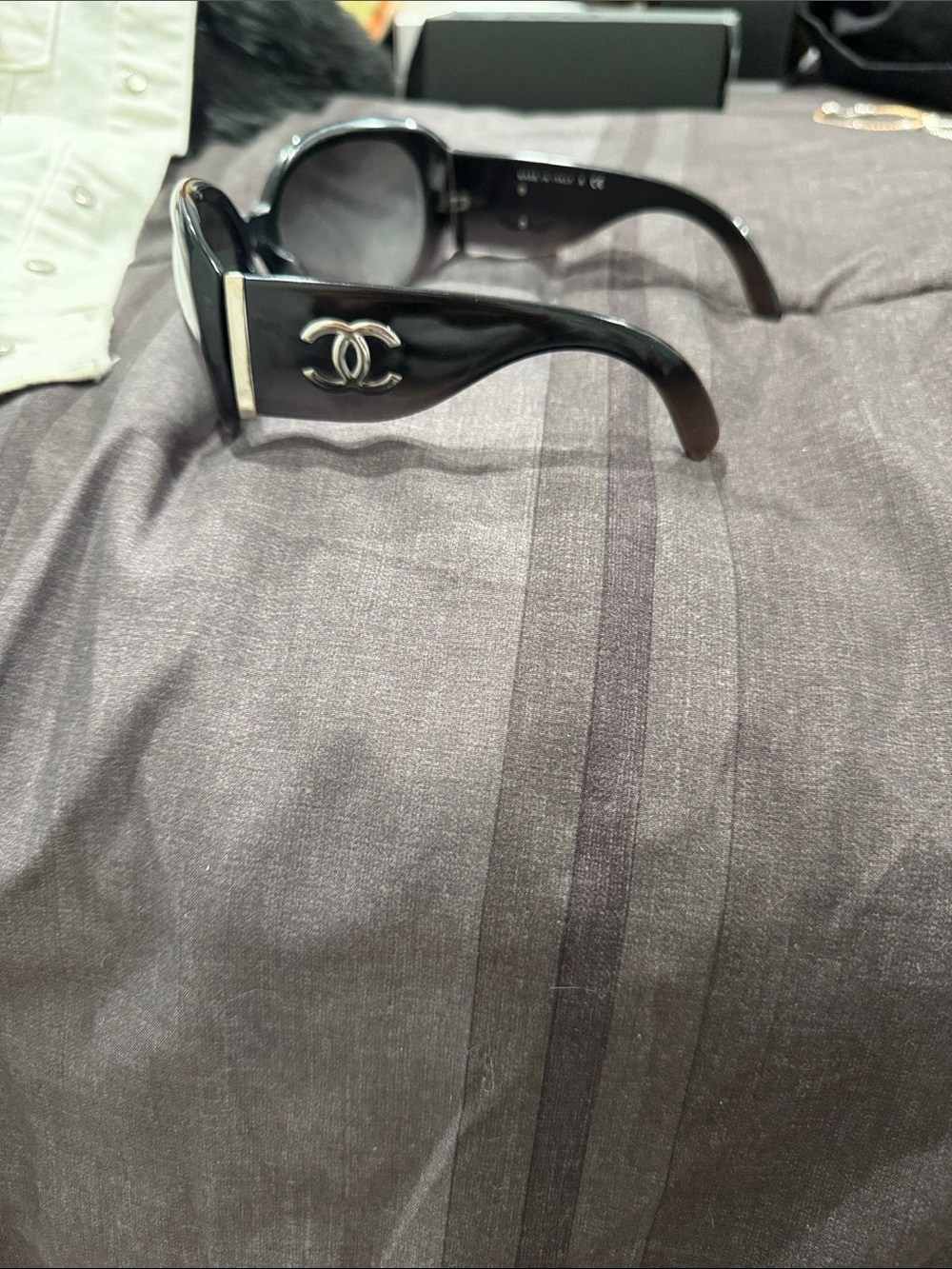 Chanel black designer glasses